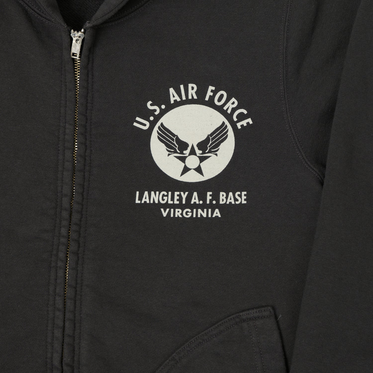 Buzz Rickson's U.S.A.F Full Zip Sweat Parka - Black