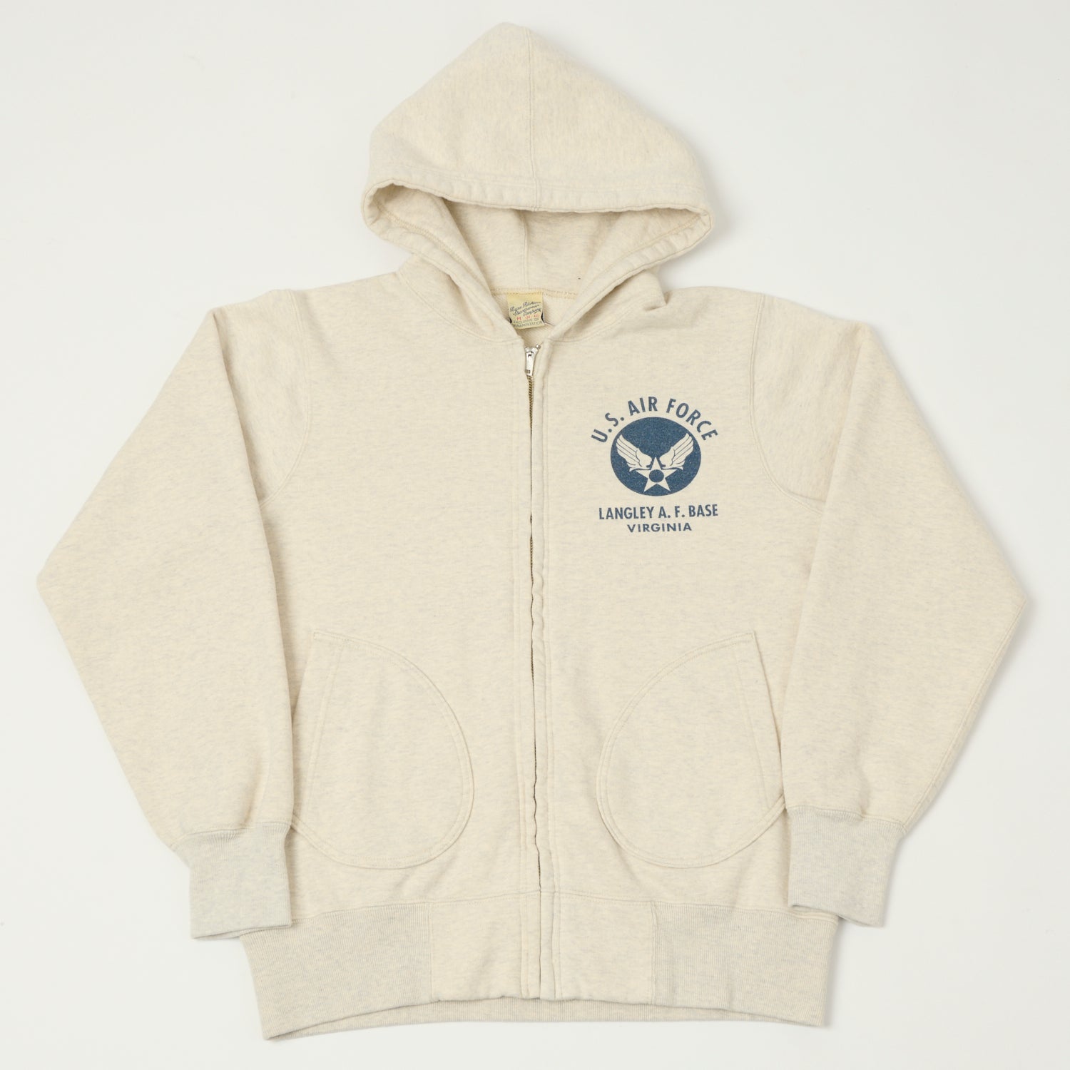 Buzz Rickson's U.S.A.F Full Zip Sweat Parka - Oatmeal