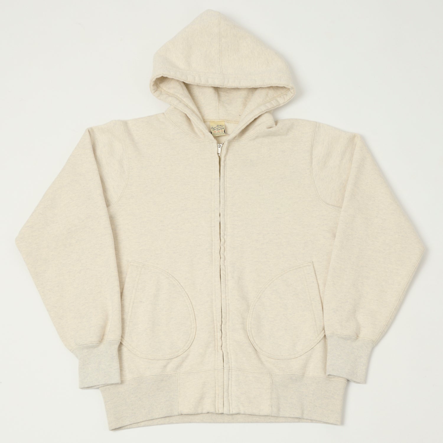 Buzz Rickson's Full Zip Sweat Parka - Oatmeal