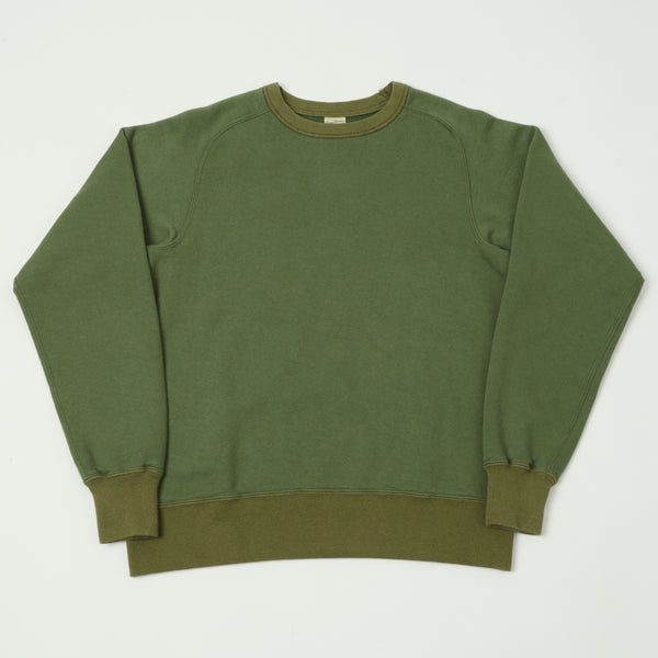 Buzz Rickson's BR69463 Freedom Sleeve Raglan Sweatshirt - Olive