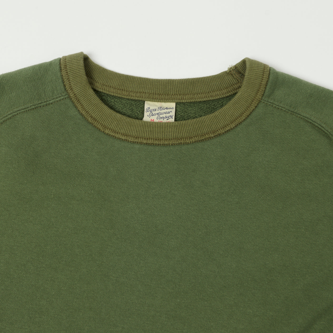 Buzz Rickson's Raglan Sleeve Freedom Sweatshirt - Olive