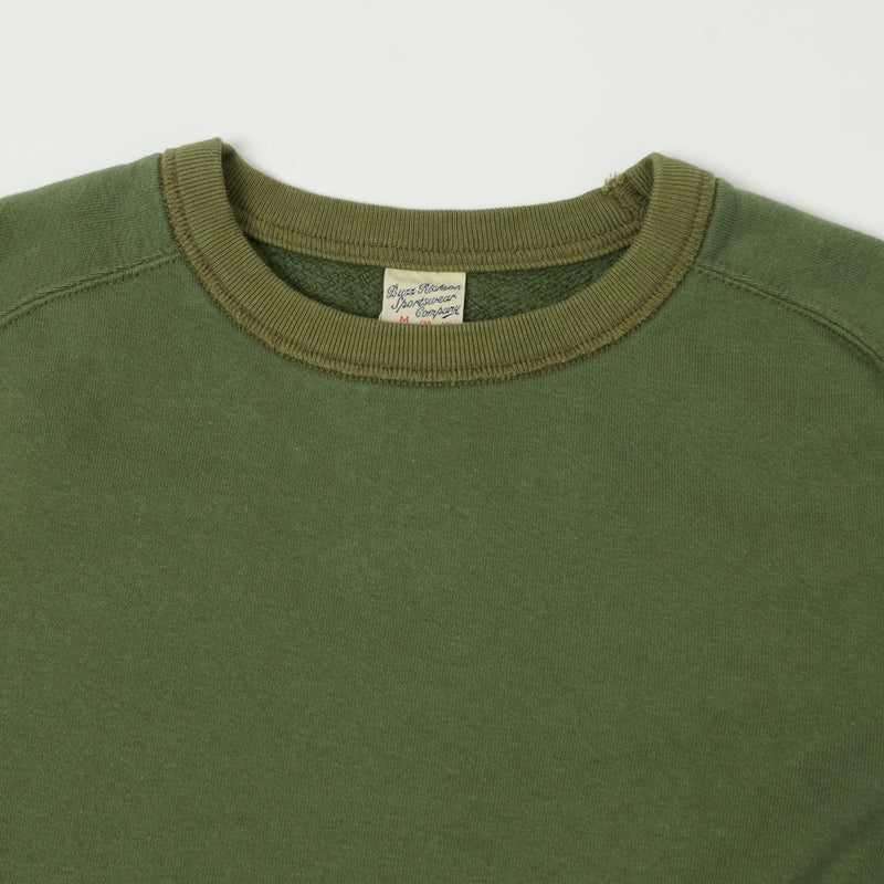 Buzz Rickson's BR69463 Freedom Sleeve Raglan Sweatshirt - Olive