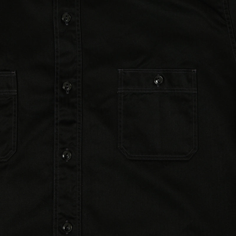 Buzz Rickson's Herringbone Open Pocket Work Shirt - Black