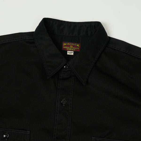 Buzz Rickson's Herringbone Open Pocket Work Shirt - Black