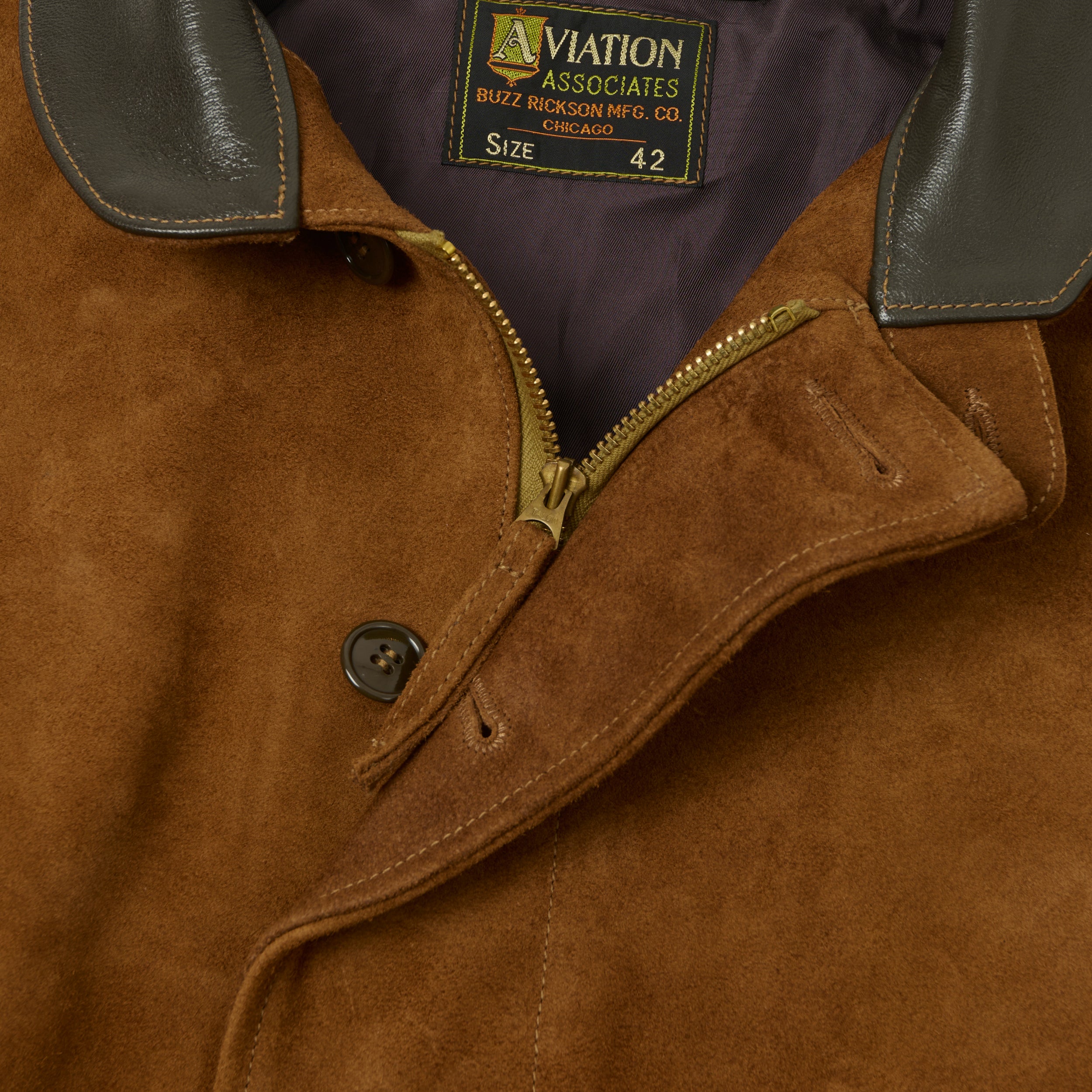 Buzz Rickson's ‘Aviation Associates’ Horsehide Civilian Model N-1 Deck Jacket - Brown