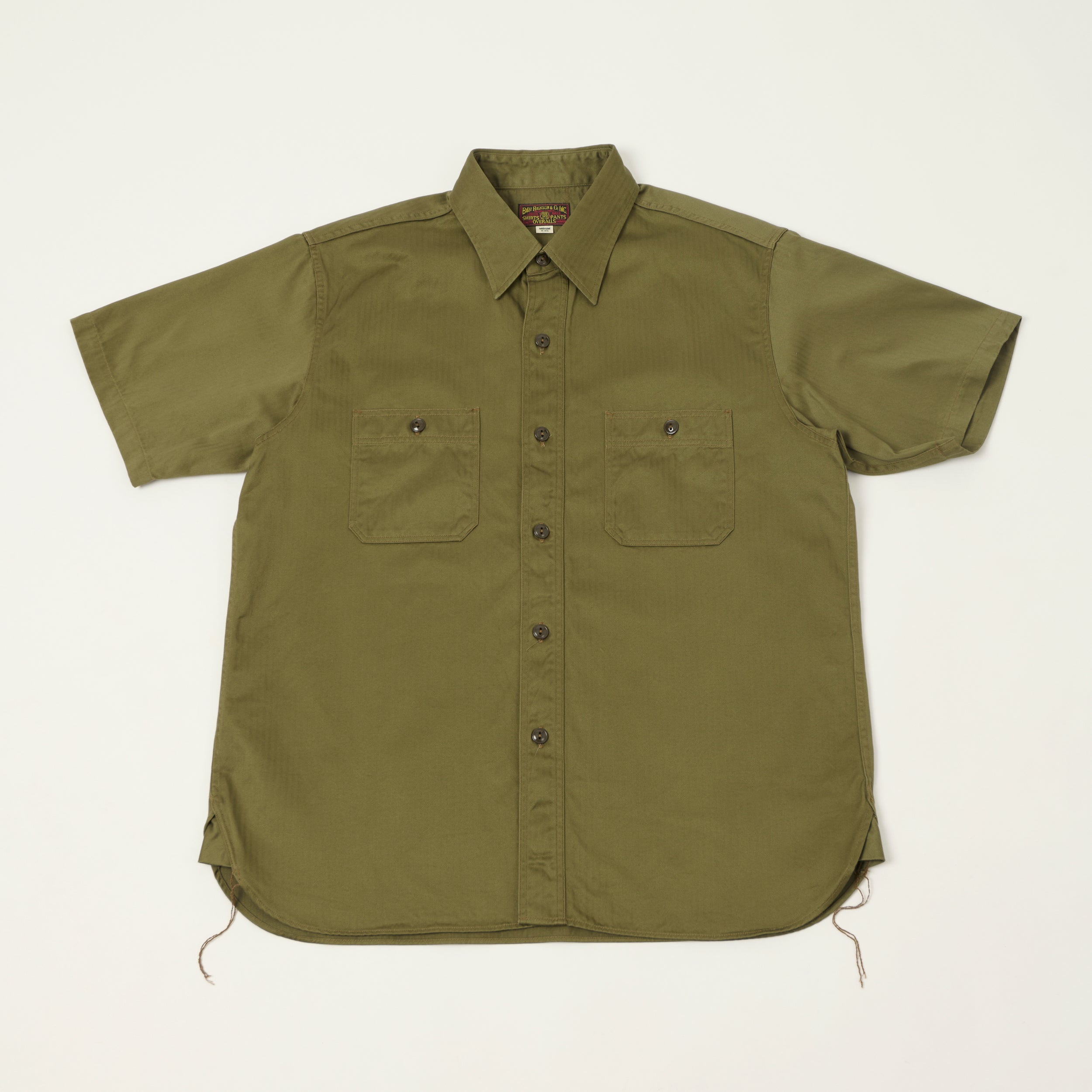 Warehouse & Co 3091 Duck Digger Open Collar Stripe Shirt - White