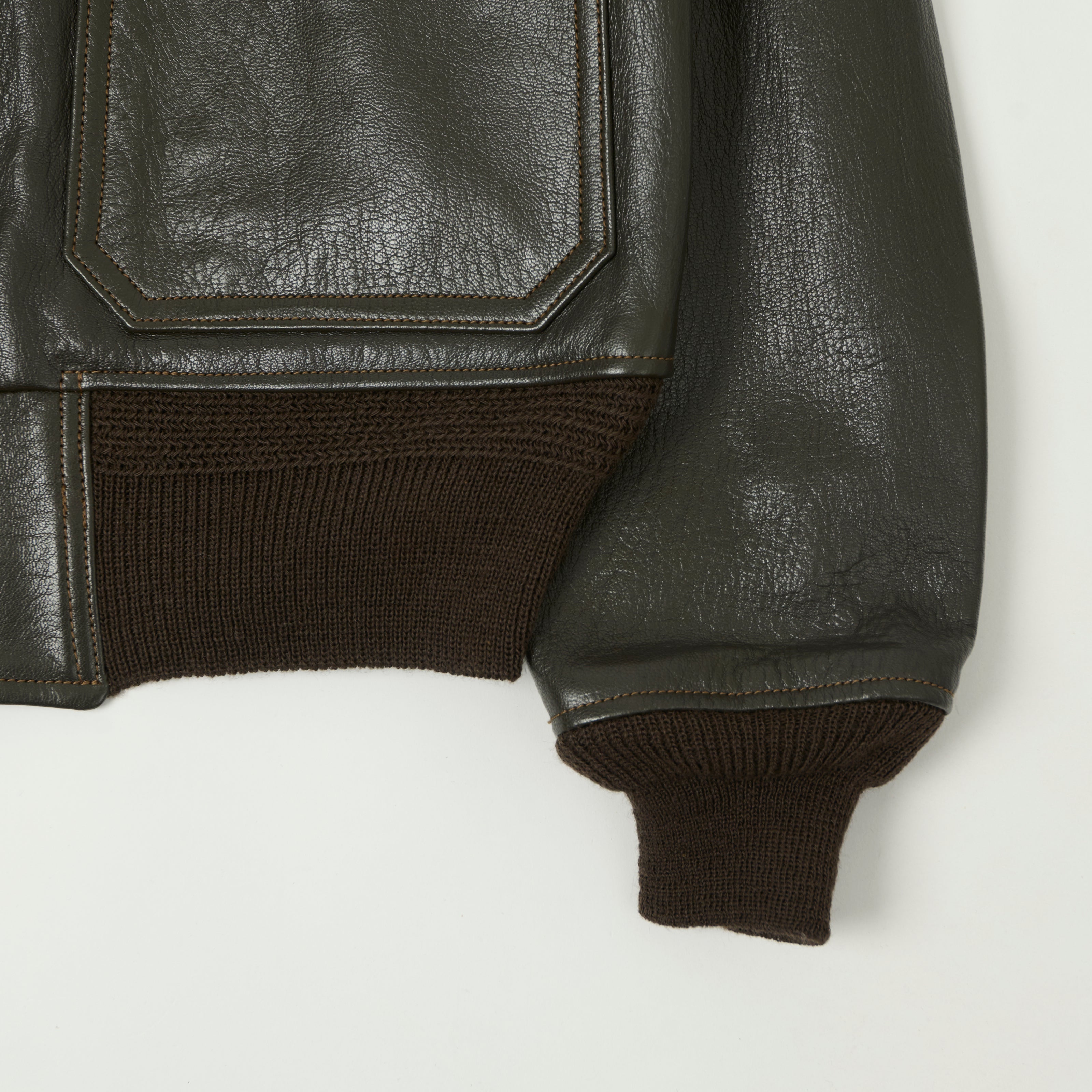 Buzz Rickson's Pritzker & Sons 'Last Gunfighters' Leather G-1 Flight Jacket - Grey Brown