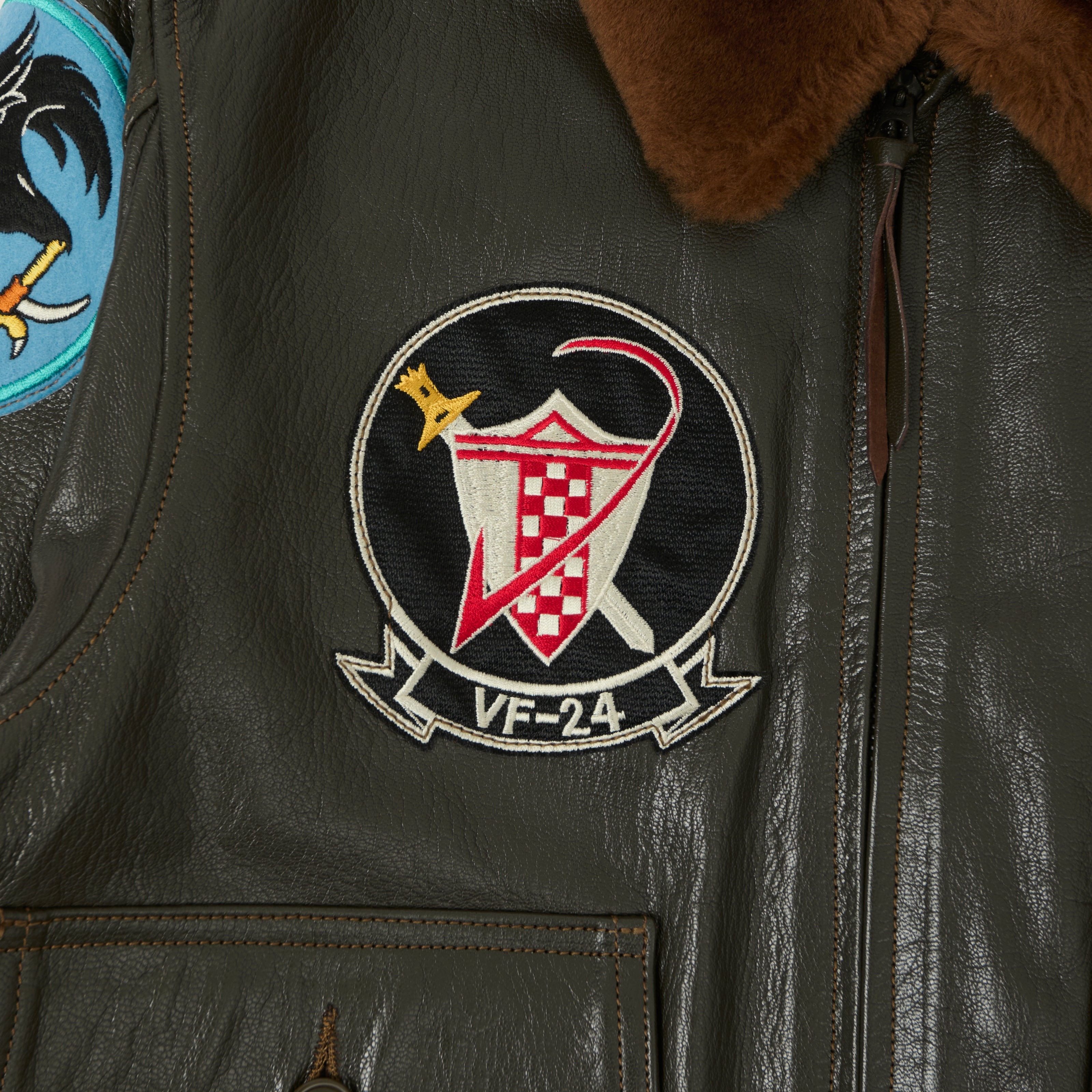 Buzz Rickson's Pritzker & Sons 'Last Gunfighters' Leather G-1 Flight Jacket - Grey Brown