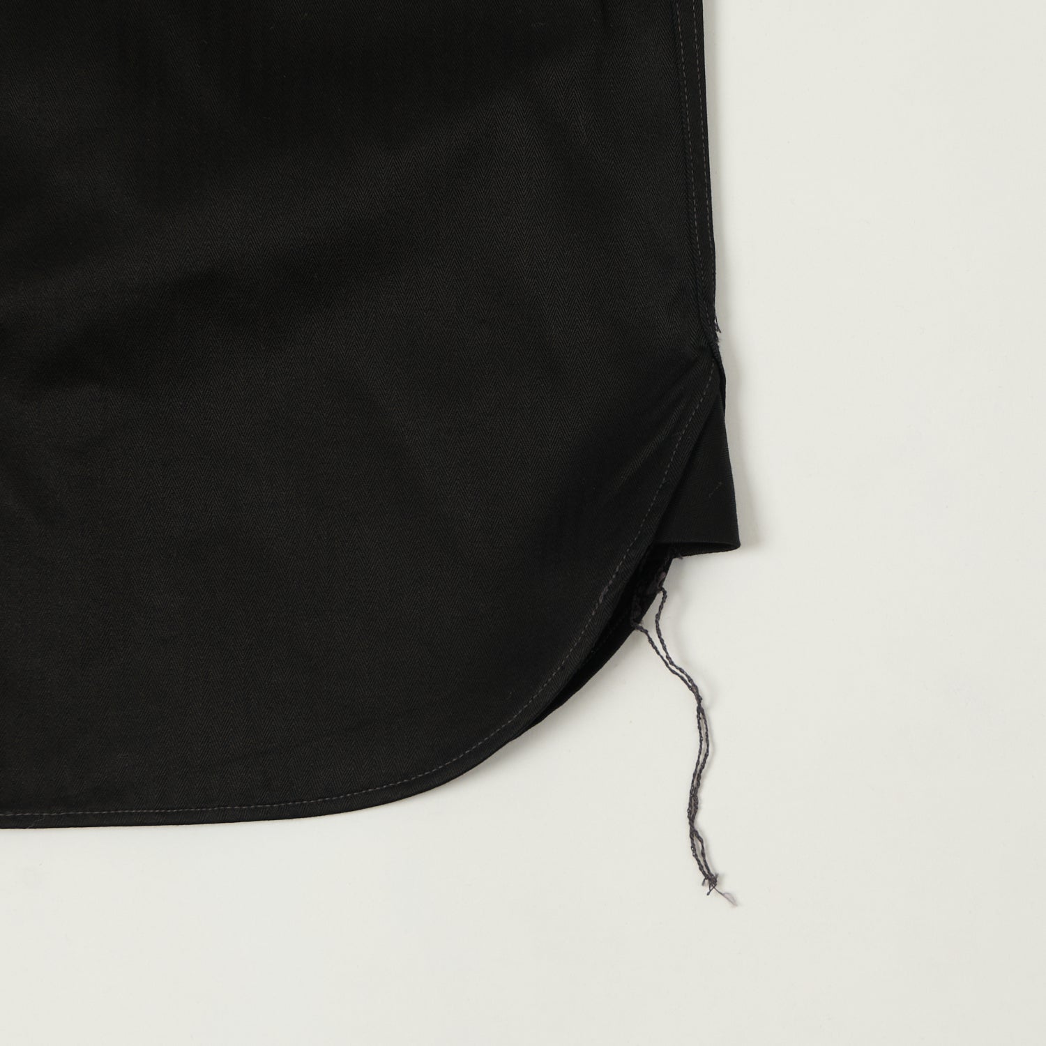 Buzz Rickson's Herringbone Open Pocket Short Sleeve Work Shirt - Black