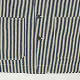 Buzz Rickson's U.S. Navy Hickory Stripe Shawl Collar Jacket - White/Blue