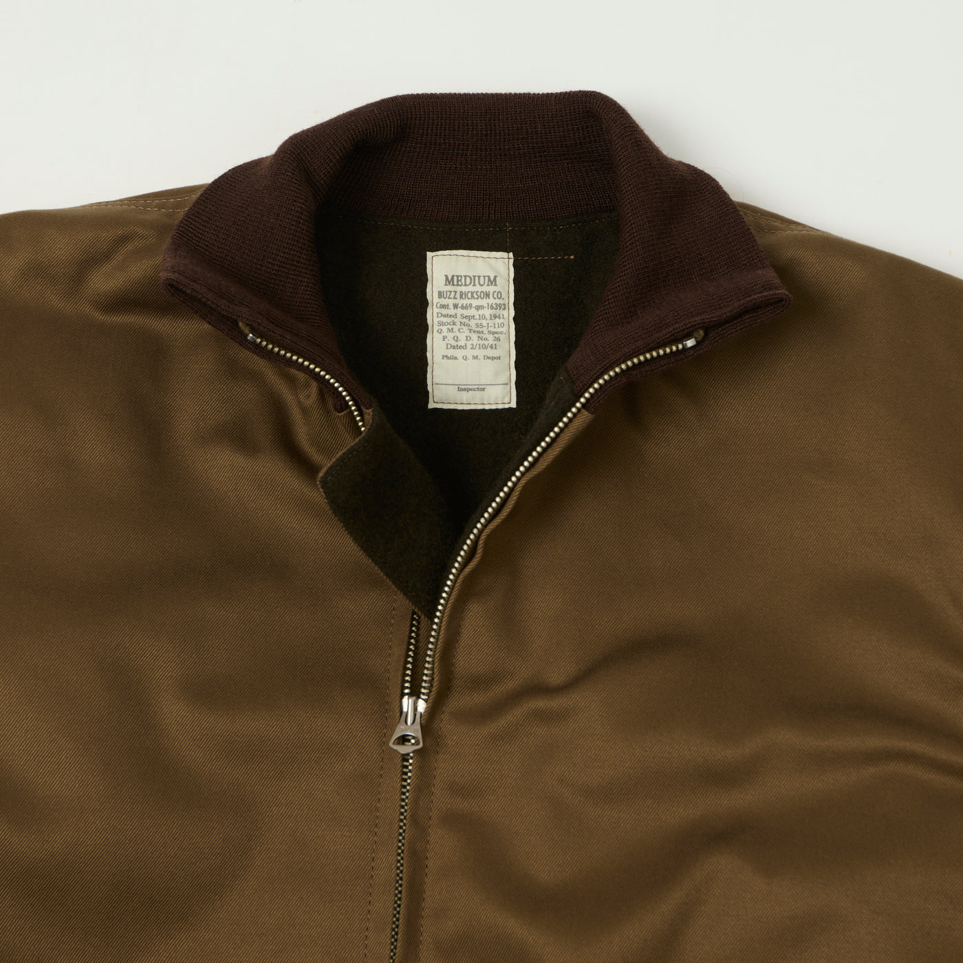 Buzz Rickson's U.S. Navy Zip Through Deck Jacket - Tankers Brown