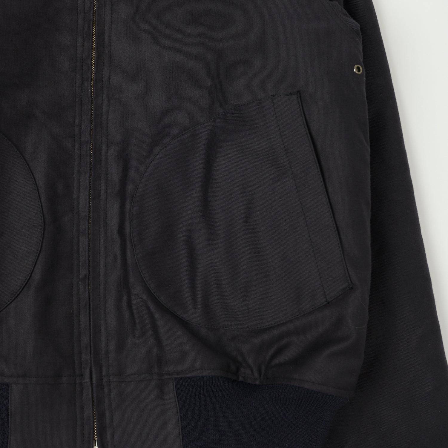 Buzz Rickson's U.S. Navy Zip Through Deck Jacket - Navy Demotex