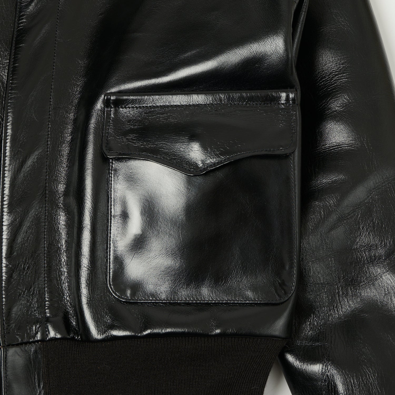 Buzz Rickson's x William Gibson A-2 Rough Wear Leather Flight Jacket - Black