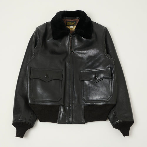 Buzz Rickson's William Gibson Type G-1 Goatskin Flight Jacket - Black