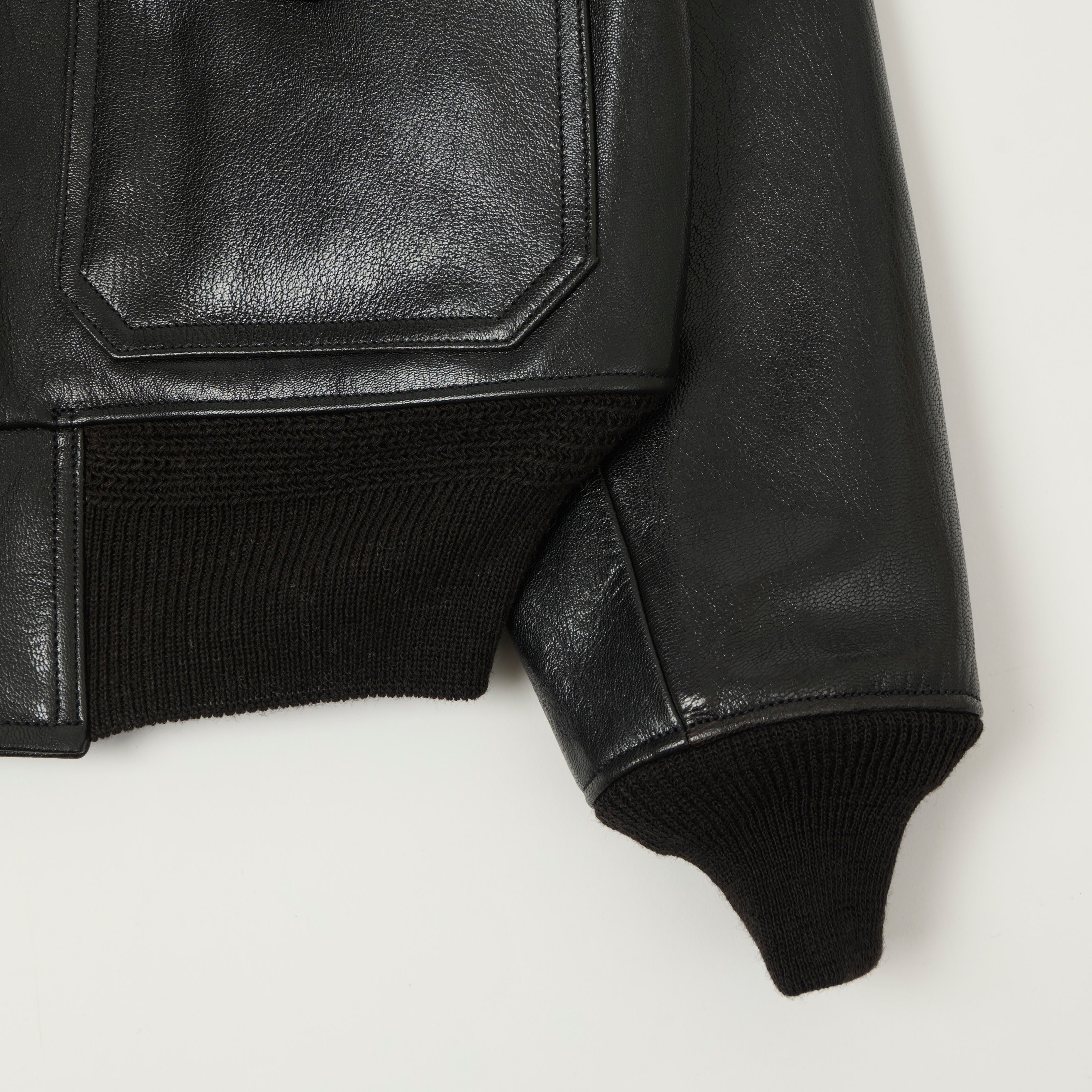 Buzz Rickson's William Gibson Type G-1 Goatskin Flight Jacket - Black