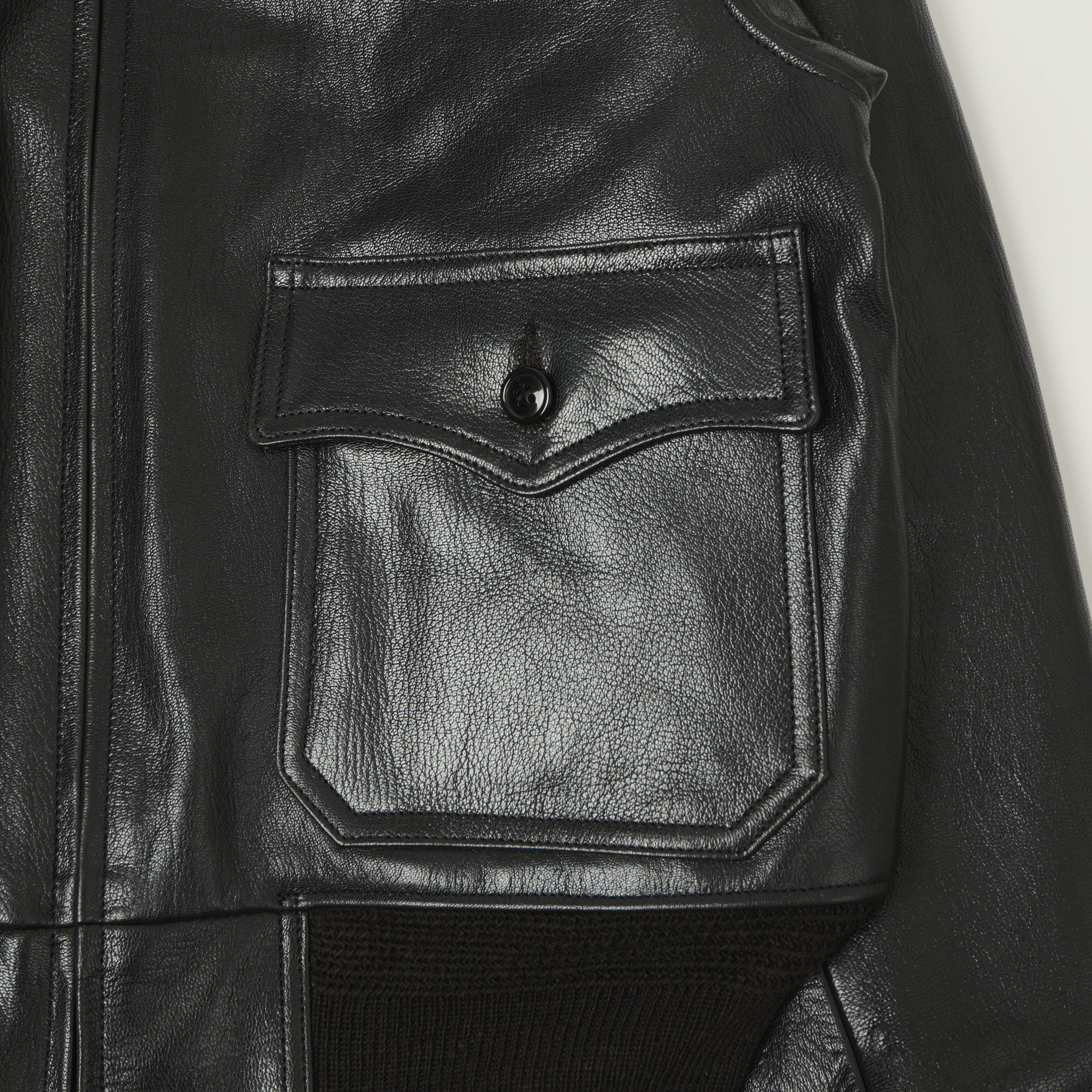 Buzz Rickson's William Gibson Type G-1 Goatskin Flight Jacket - Black