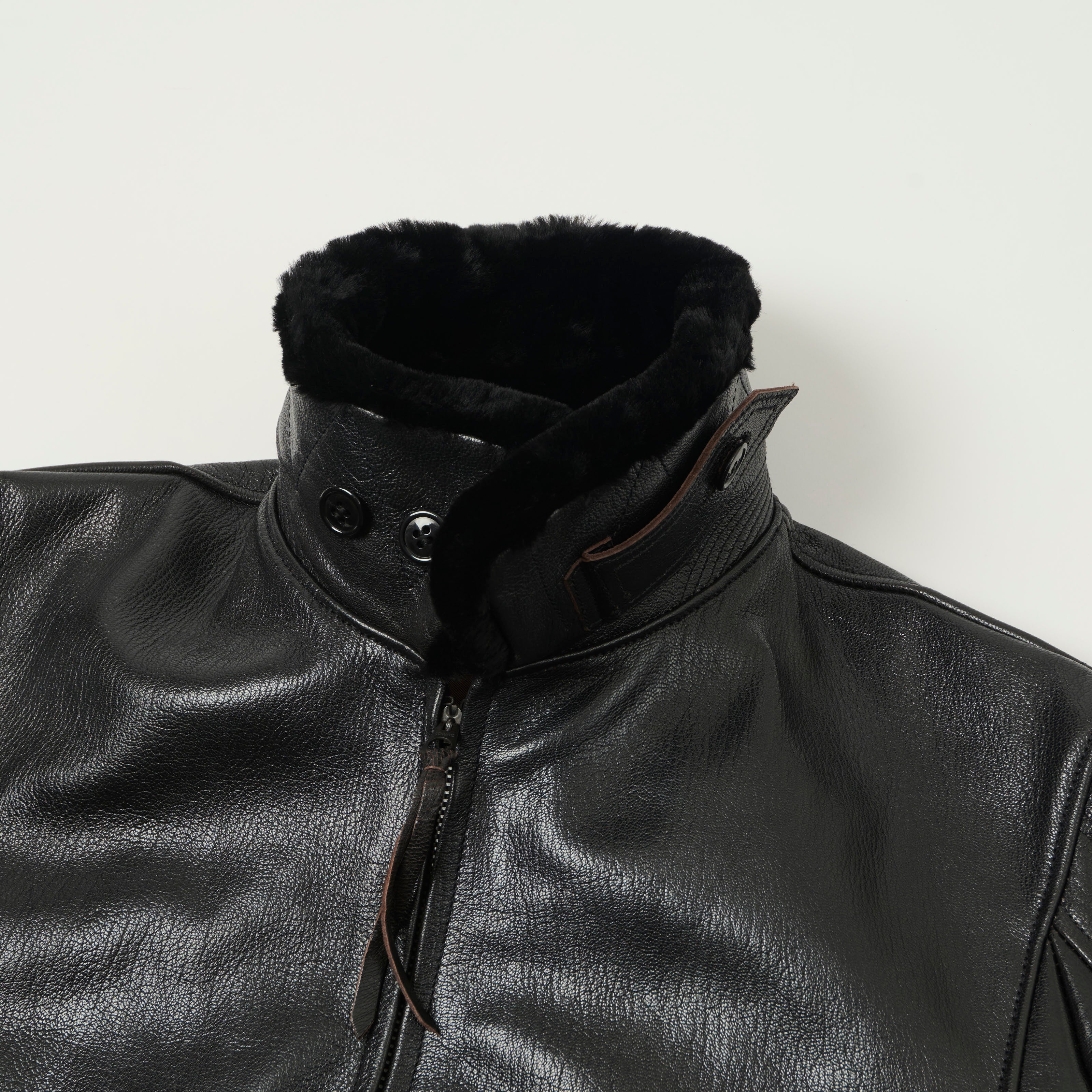 Buzz Rickson's William Gibson Type G-1 Goatskin Flight Jacket - Black