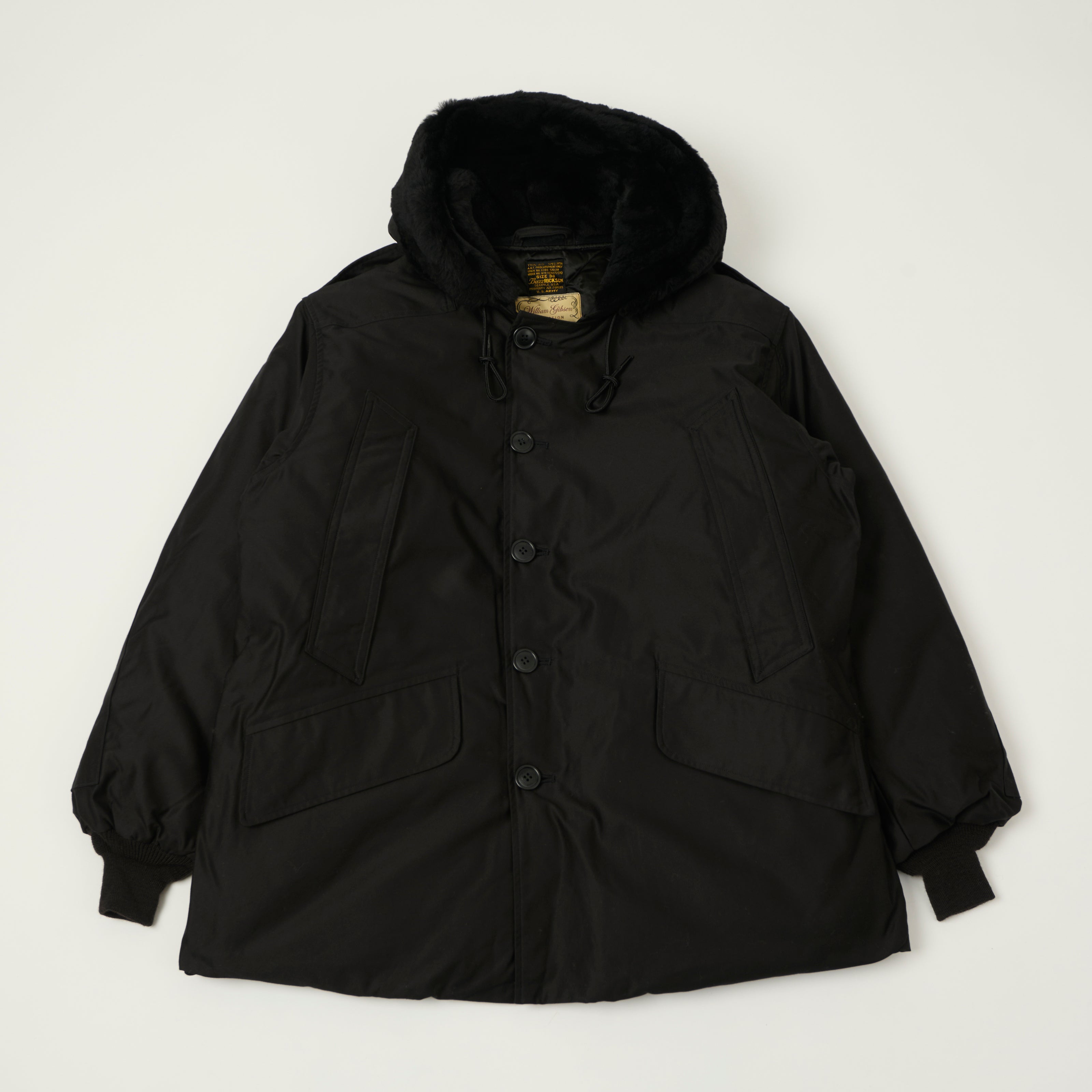 Buzz Rickson's William Gibson Type B-9 Extreme Cold Flight Parka - Black