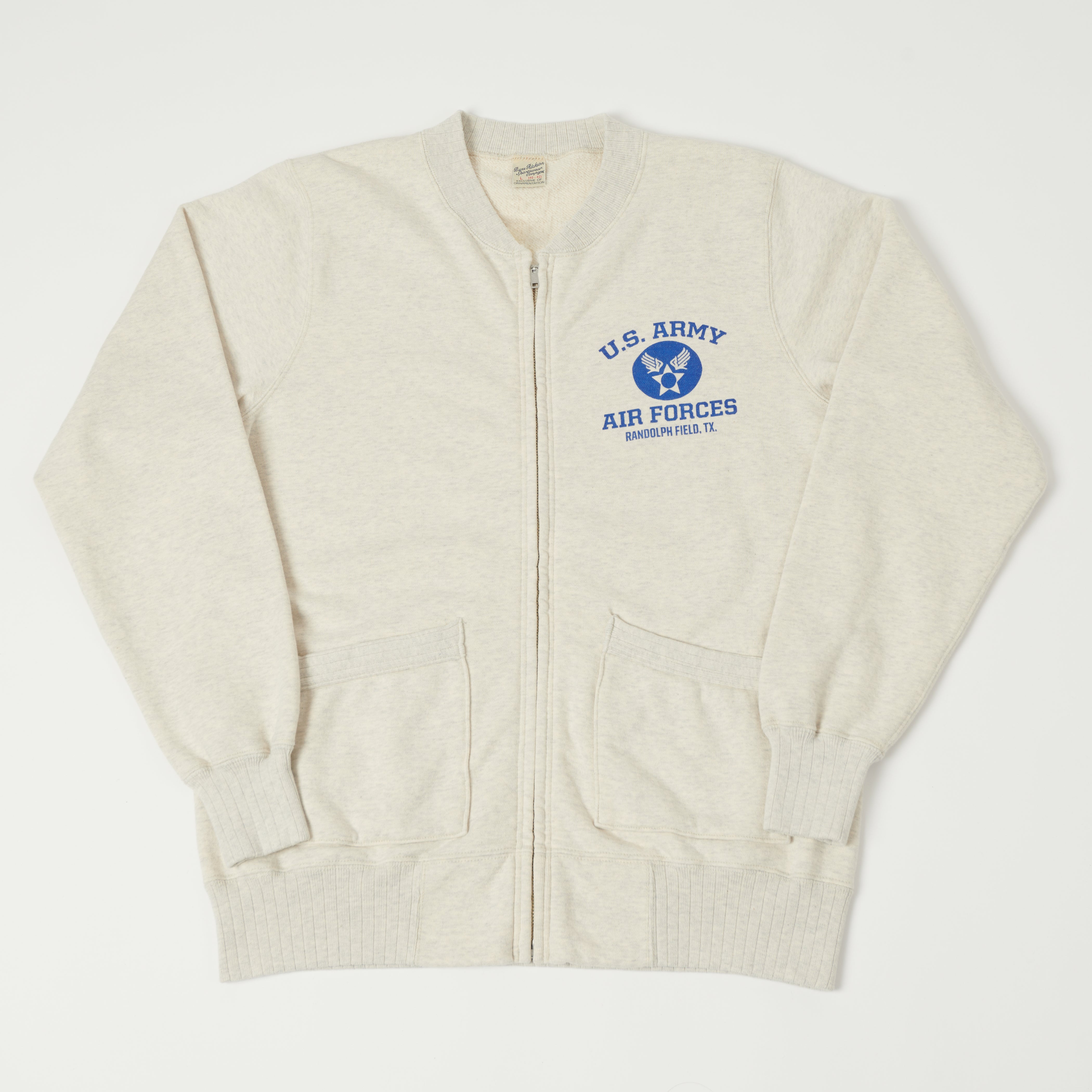 Buzz Rickson's U.S. Army Air Forces Zip Sweatshirt - Oatmeal