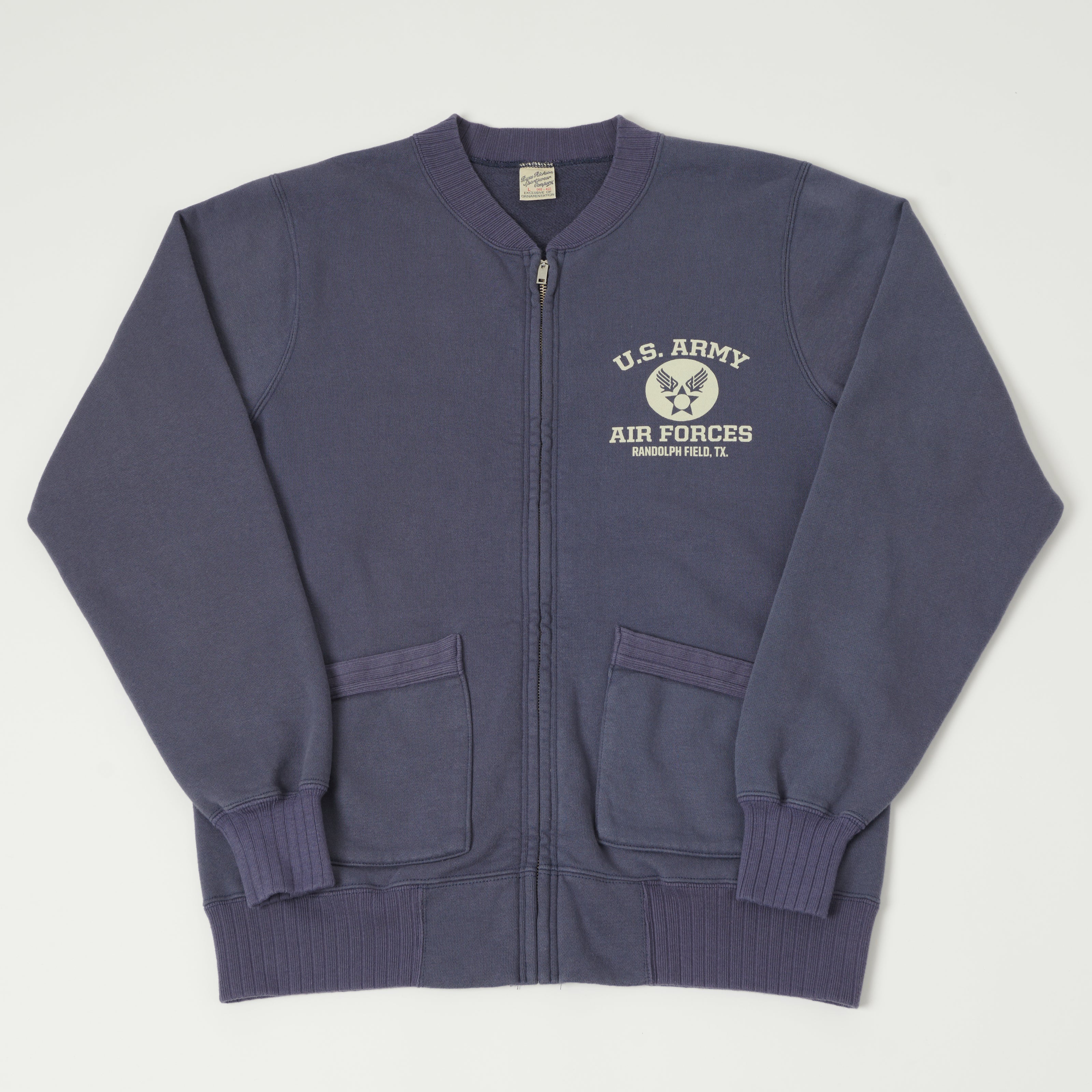 Buzz Rickson's U.S. Army Air Forces Zip Sweatshirt - Navy