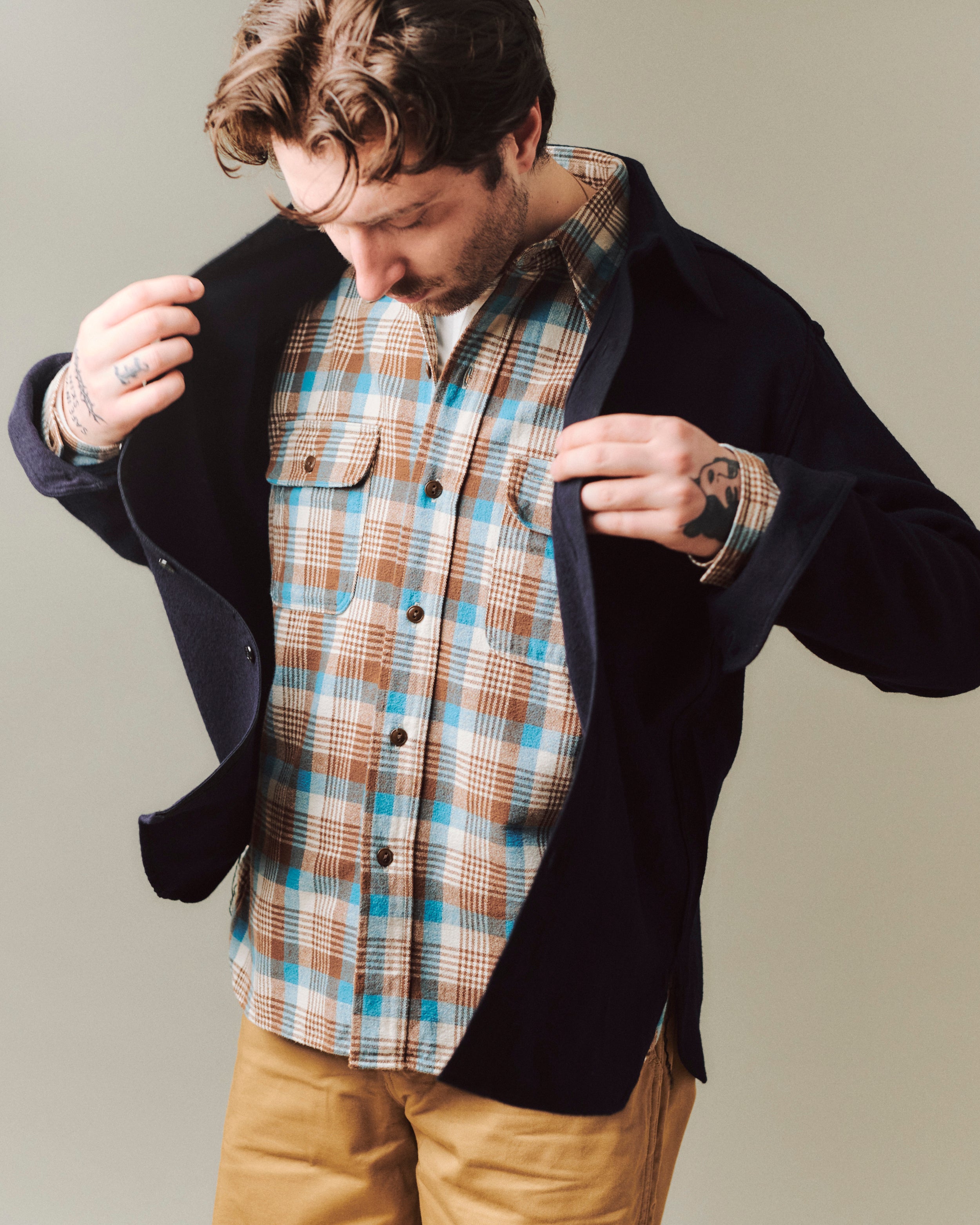 Buzz Rickson's U.S. Navy Wool CPO Shirt - Navy