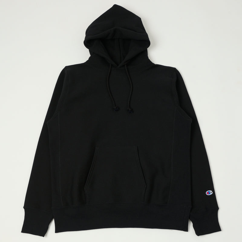 Champion Made in USA Reverse Weave Hoodie Black SON OF A STAG