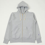 Champion Made in USA Reverse Weave Zipped Hoodie - Oxford Grey