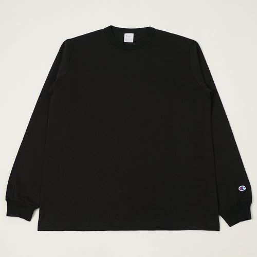Champion Made in USA Long Sleeve Crewneck T-Shirt - Black