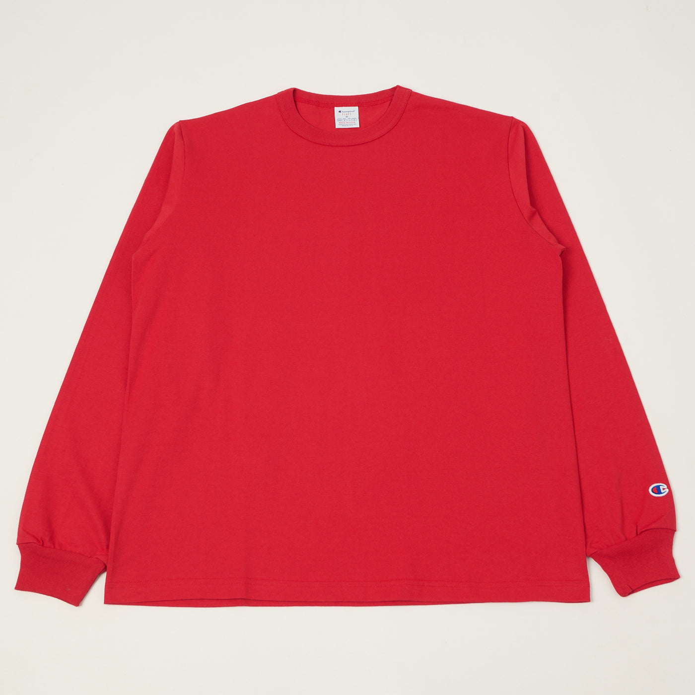 Champion Made in USA Long Sleeve Crewneck T-Shirt - Cardinal Red