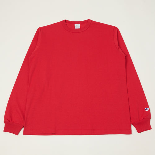 Champion Made in USA Long Sleeve Crewneck T-Shirt - Cardinal Red