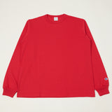 Champion Made in USA Long Sleeve Crewneck T-Shirt - Cardinal Red