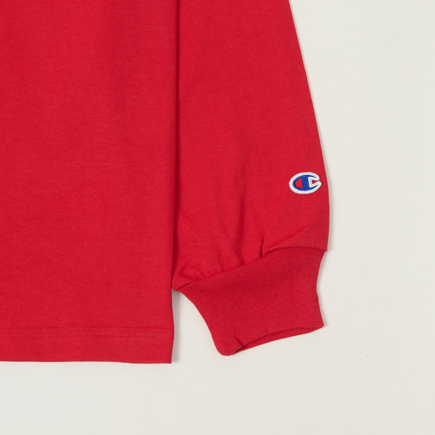 Champion Made in USA Long Sleeve Crewneck T-Shirt - Cardinal Red