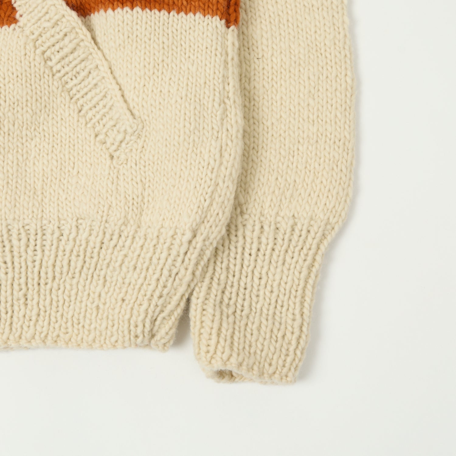 Chamula Striped Zip Through Cardigan - Ivory/Multi