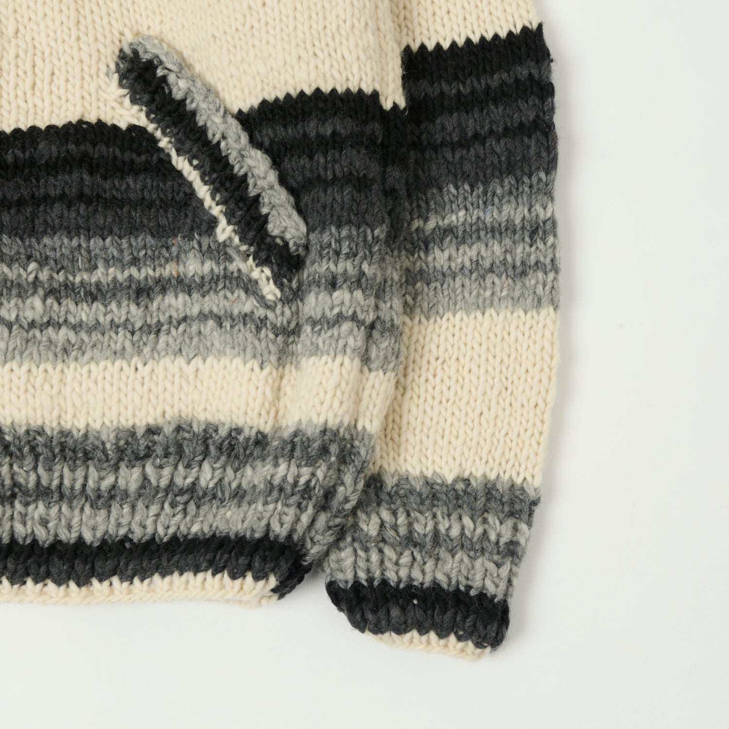 Chamula Zip Through Cardigan 'Serape' - Ivory