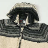 Chamula Serape Zipper Cardigan - Ivory