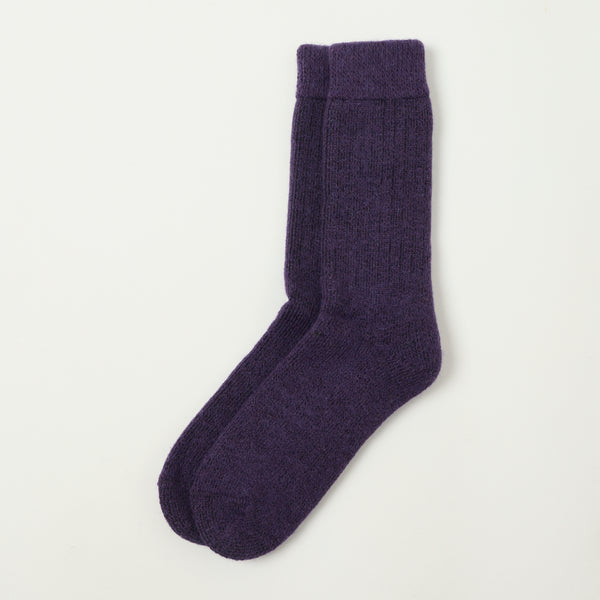 Chamula Alpaca Super Warm Sock - Purple