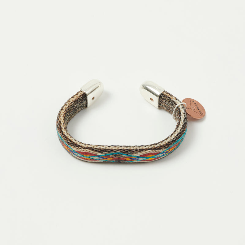 Chamula Bendable Horsehair Bracelet - Brown/Red/Turquoise