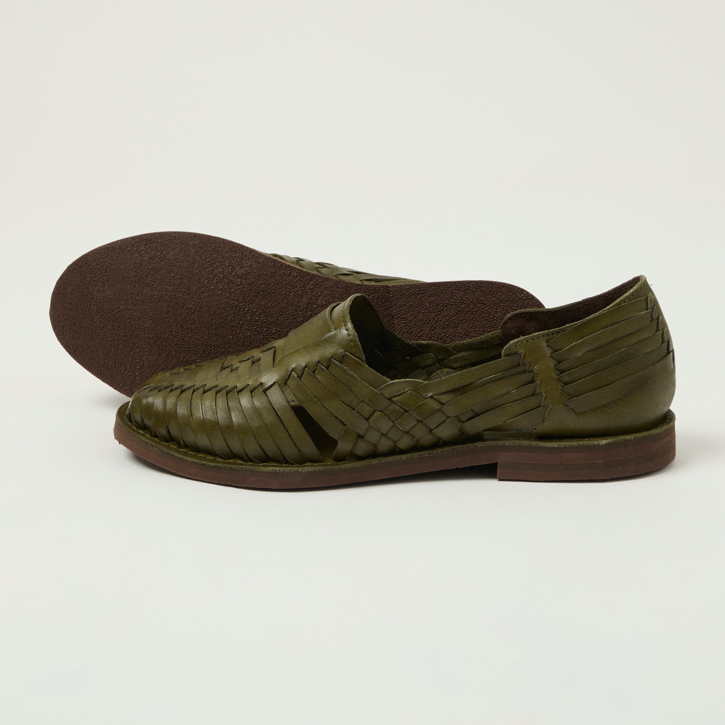 Chamula Brasilia Woven Huarache Shoe - Olive