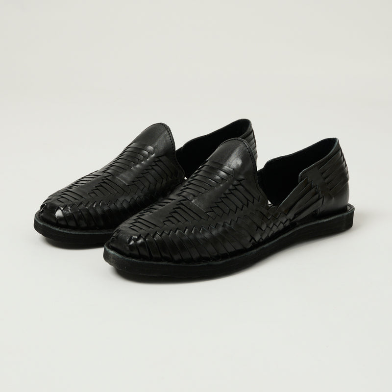 Chamula Cancun Woven Huarache Shoe - Black