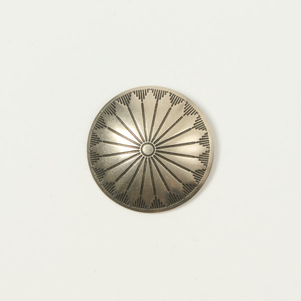 Yuketen 1 1/2" Concho Pin D - Nickel Silver