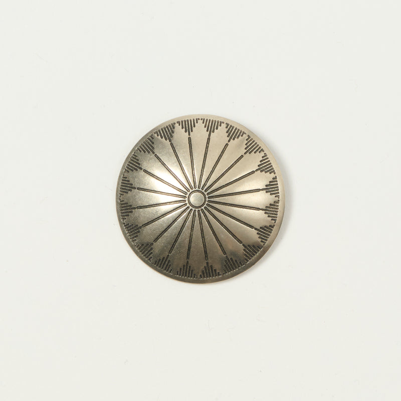 Yuketen 1 1/2" Concho Pin D - Nickel Silver