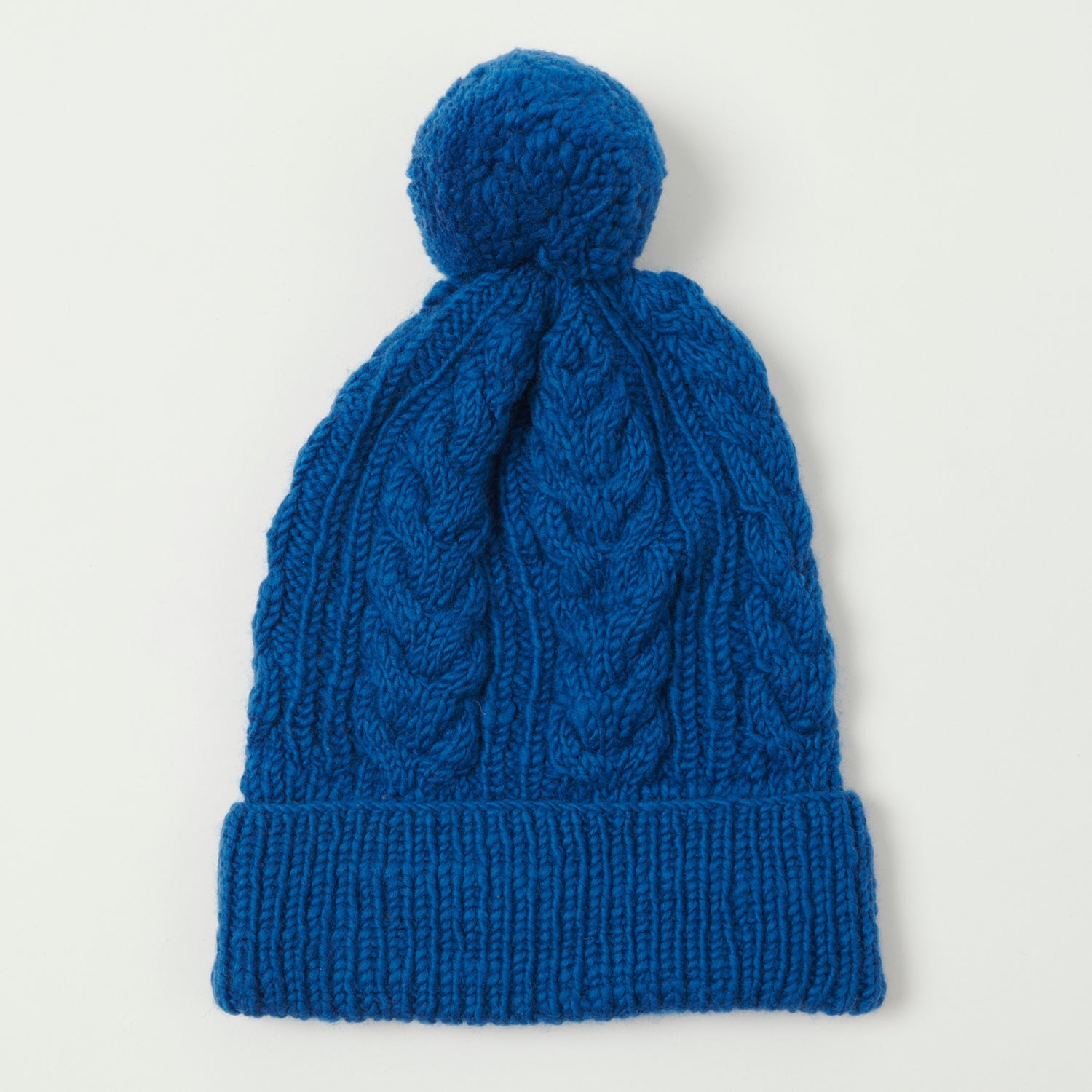Chamula Double Cuff Fisherman's Beanie - Lapis