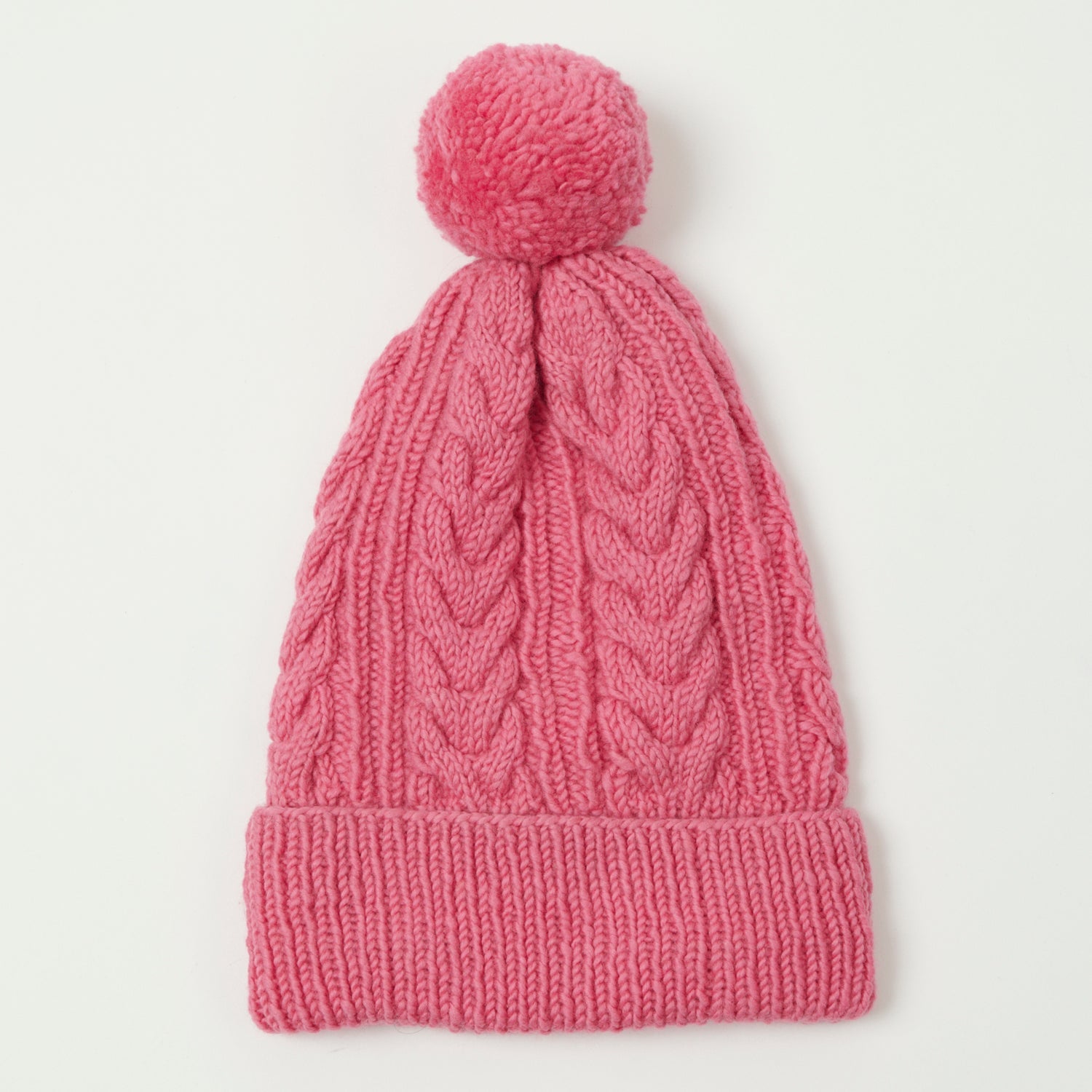 Chamula Double Cuff Fisherman's Beanie - Pink