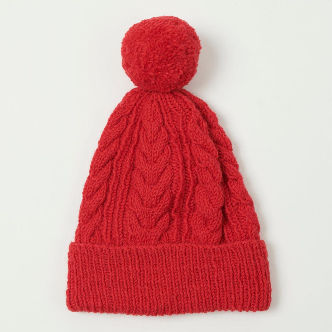 Chamula Double Cuff Fisherman's Beanie - Raspberry