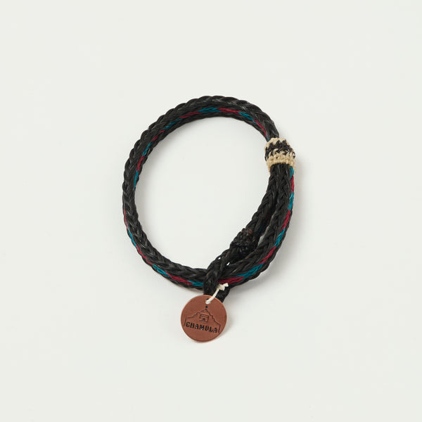 Chamula Braided Horsehair Bracelet - Black/Blue/Red