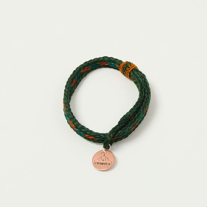 Chamula Braided Horsehair Bracelet - Green/Orange