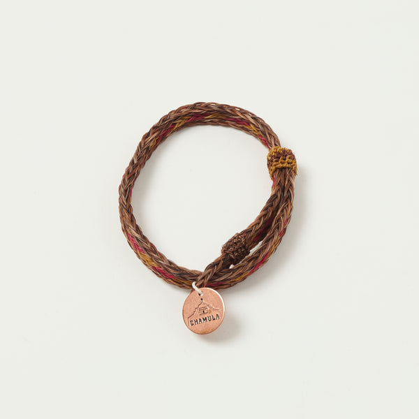 Chamula Braided Horsehair Bracelet - Brown/Red