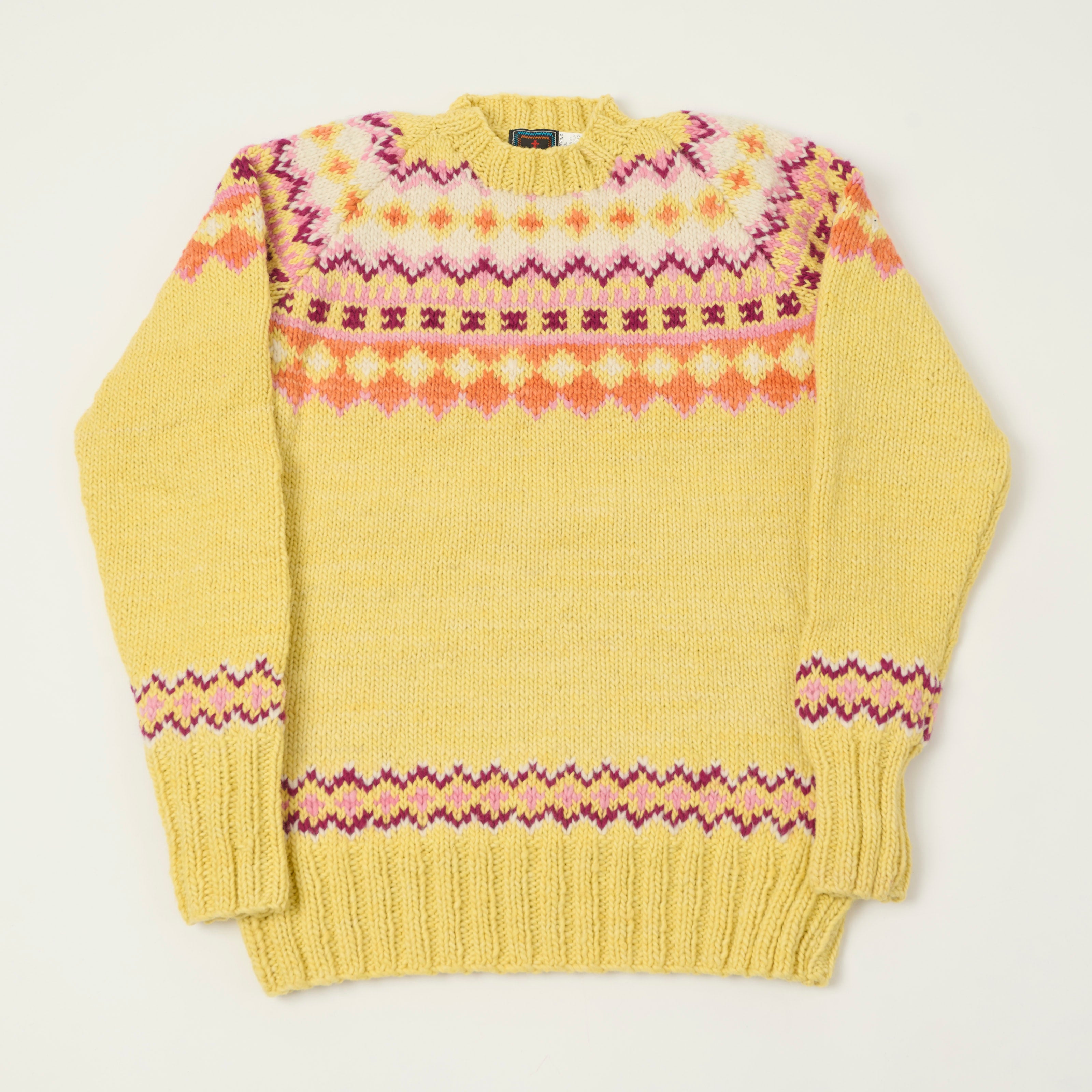 Chamula Merino Wool 'Fair Isle #3' Jumper - Marigold