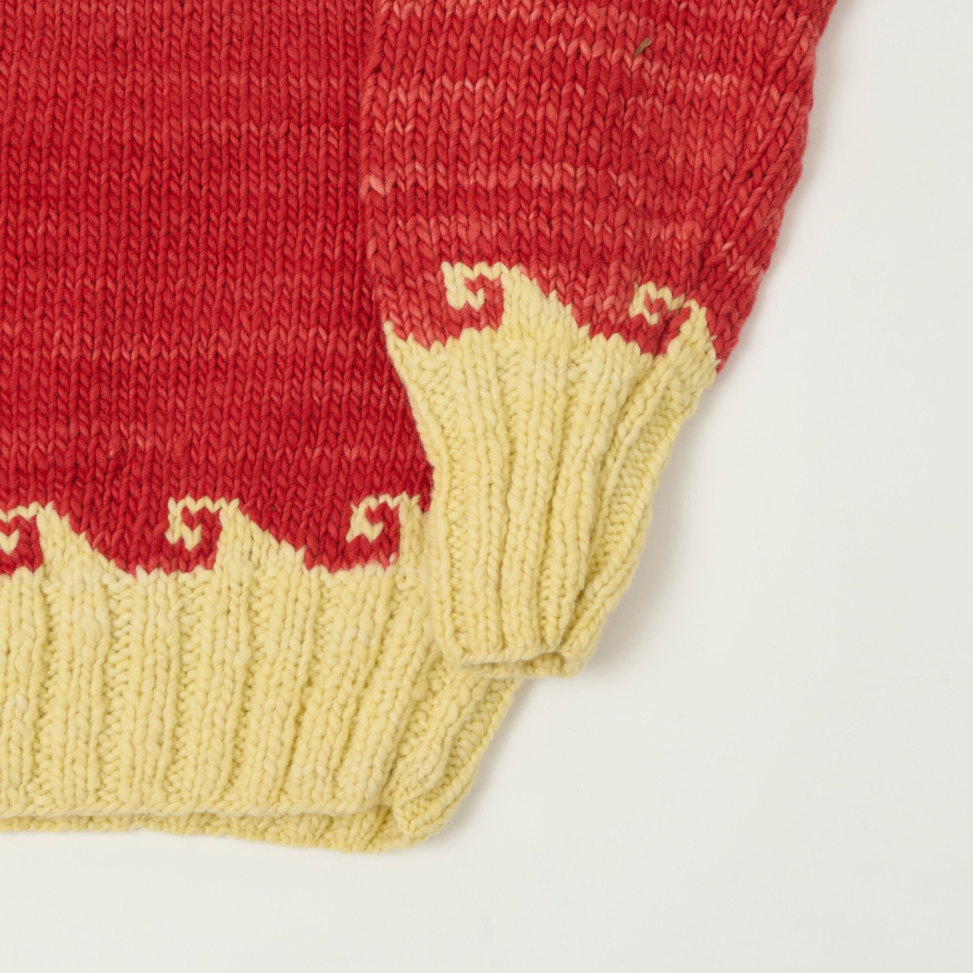 Chamula Merino Wool 'Olas' Jumper - Old Red