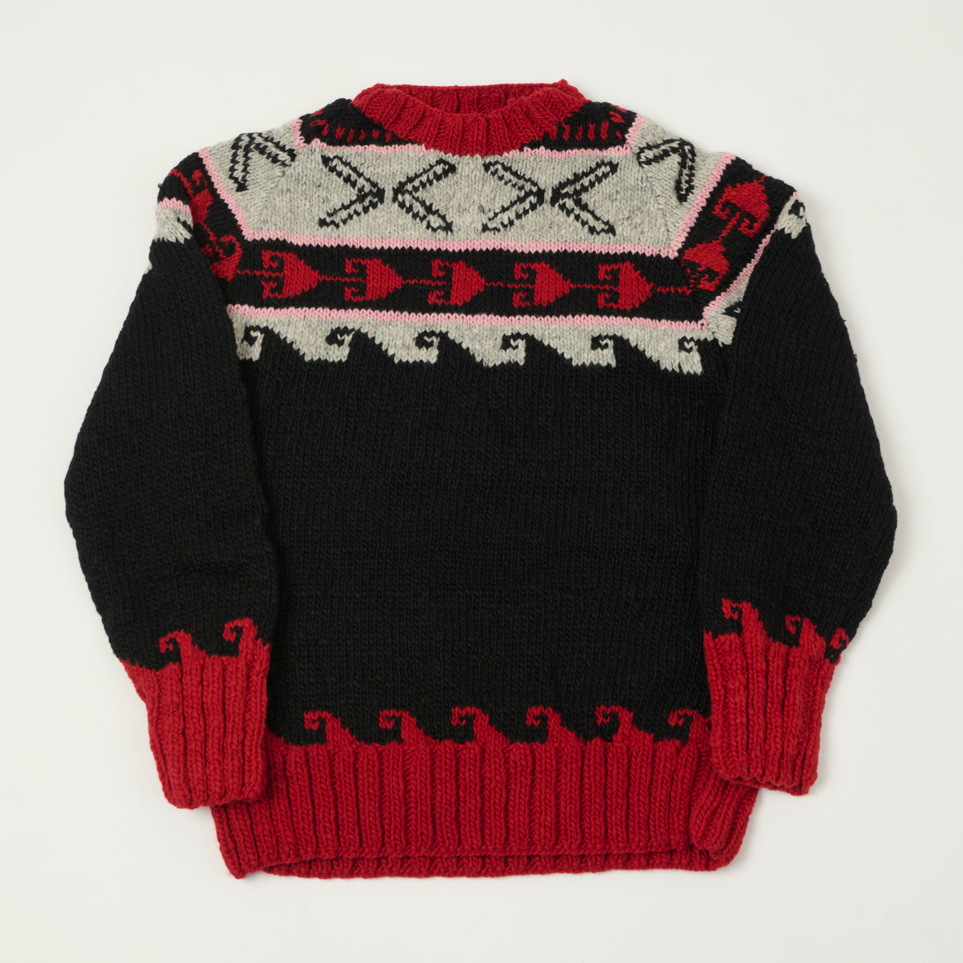 Chamula Merino Wool 'Olas' Jumper - Black